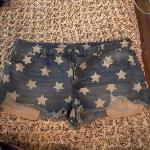 Fourth of July jean shorts